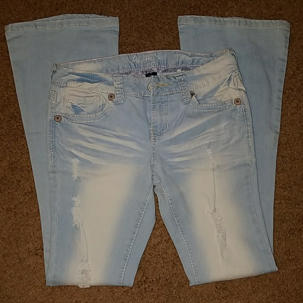 Brand New Amethyst Jeans- White wash
